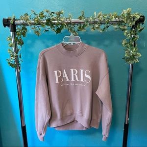 Gray Abercrombie & Fitch Mock Neck Sweatshirt